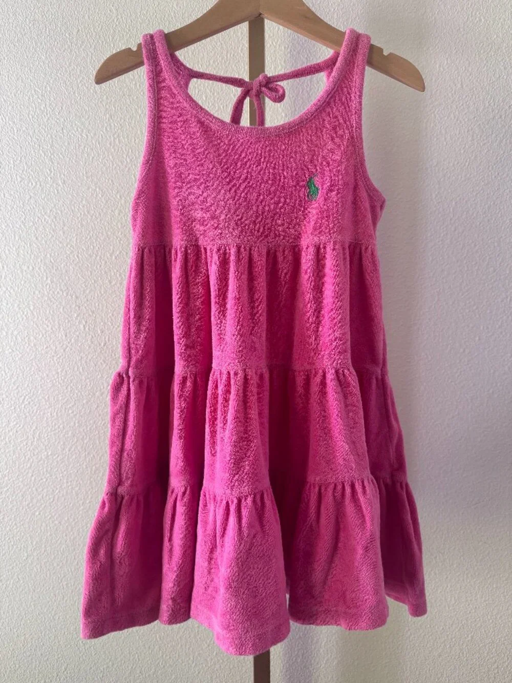 Polo Ralph Lauren Girls Terry Cloth Cover Up Dress Pink Size 5